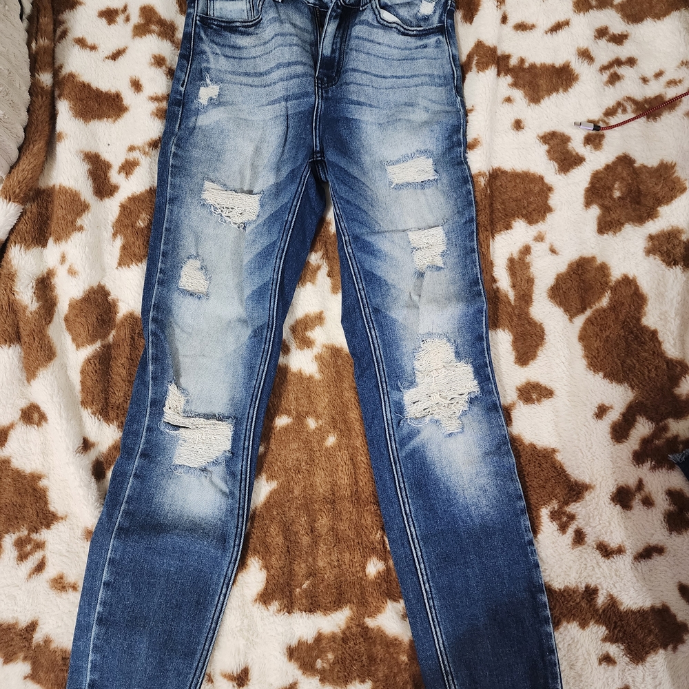 KanCan Distressed Blue Skinny Jeans